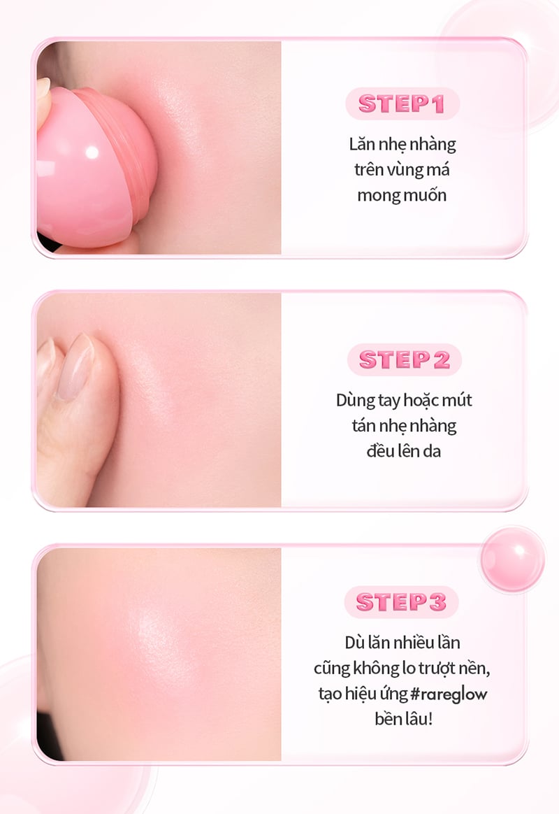 Má Hồng Kem Romand Dạng Lăn, Căng Bóng Juicy Roll Cheek
