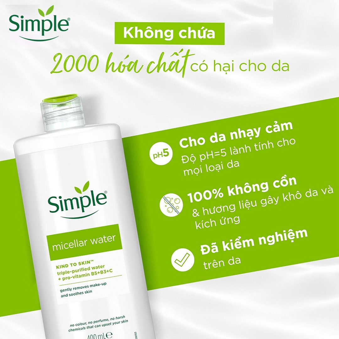Nước Tẩy Trang Simple Micellar Cleansing Water