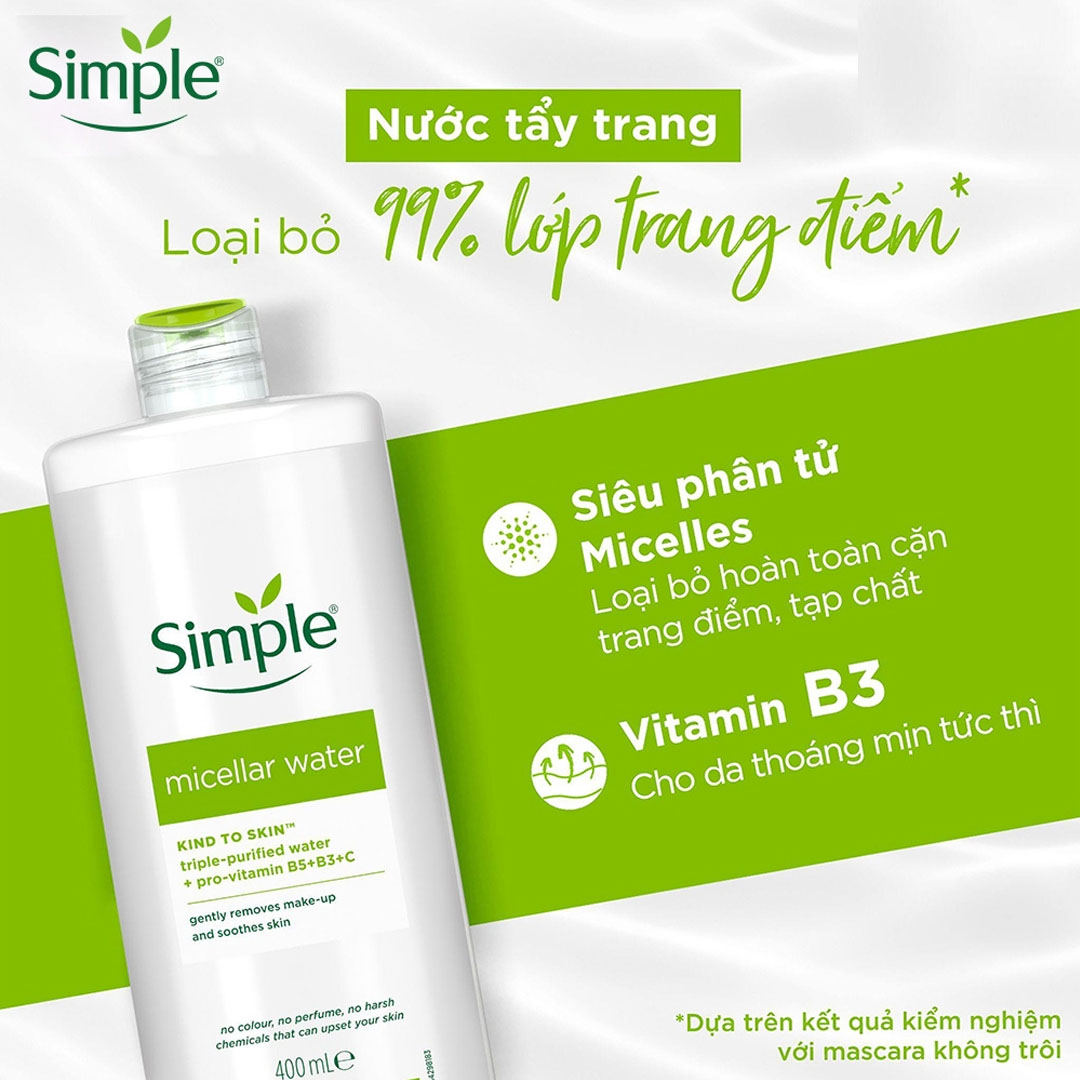 Nước Tẩy Trang Simple Micellar Cleansing Water