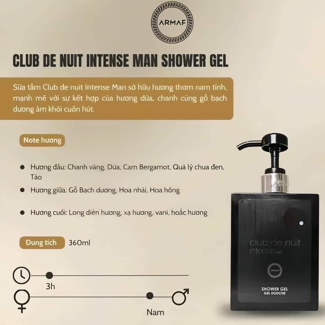 SỮA TẮM HƯƠNG NƯỚC HOA CLUB DE NUIT