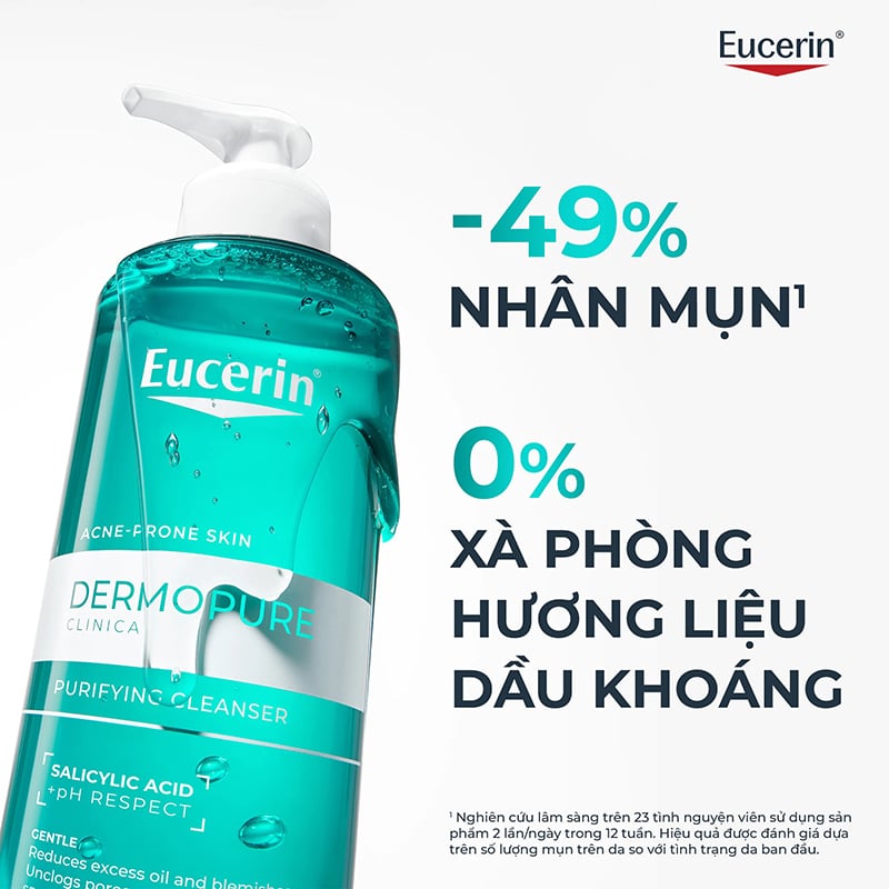 Gel Rửa Mặt Eucerin ProAcne Solution Cleansing 200ml