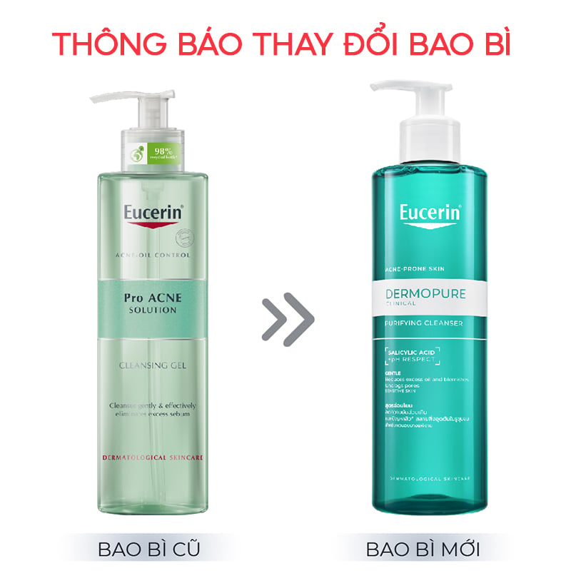 Gel Rửa Mặt Eucerin ProAcne Solution Cleansing 200ml