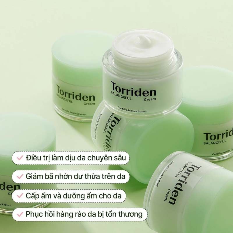 Kem Dưỡng Torriden Phục Hồi Da Mềm Mại Balanceful Cica Cream 80ml