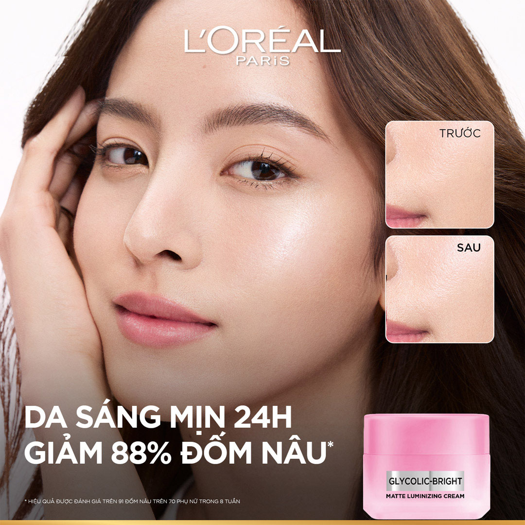 Kem Dưỡng L'Oreal Glycolic-Bright Matte Luminizing Cream