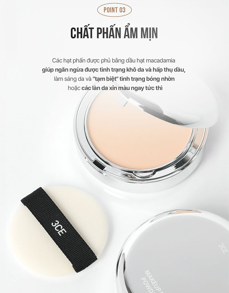 Phấn Phủ 3CE Cố Định Trang Điểm Makeup Fix Powder