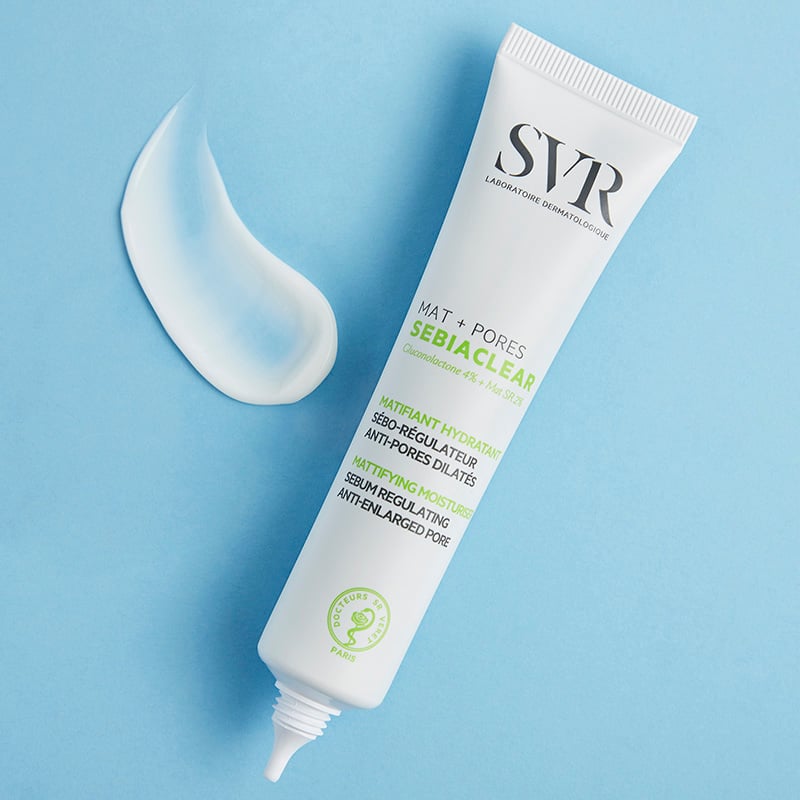 Kem giảm mụn, loại bỏ dầu thông thoáng lỗ chân lông SVR sebiaclear mat + pores 40ml