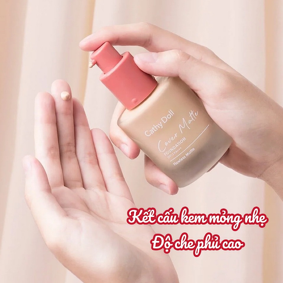 Kem nền Cathy Doll Cover Matte Foundation SPF 15 PA+++