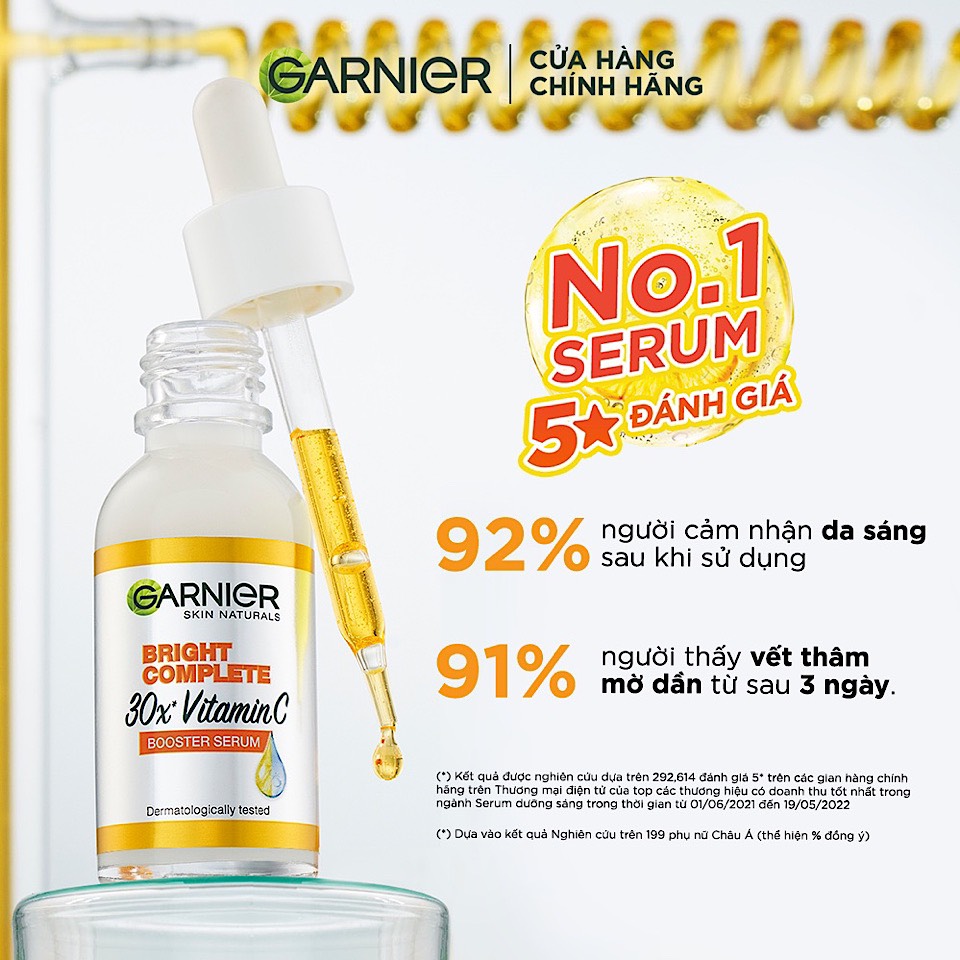 Tinh Chất Garnier Bright Complete 30x Vitamin C Booster Serum