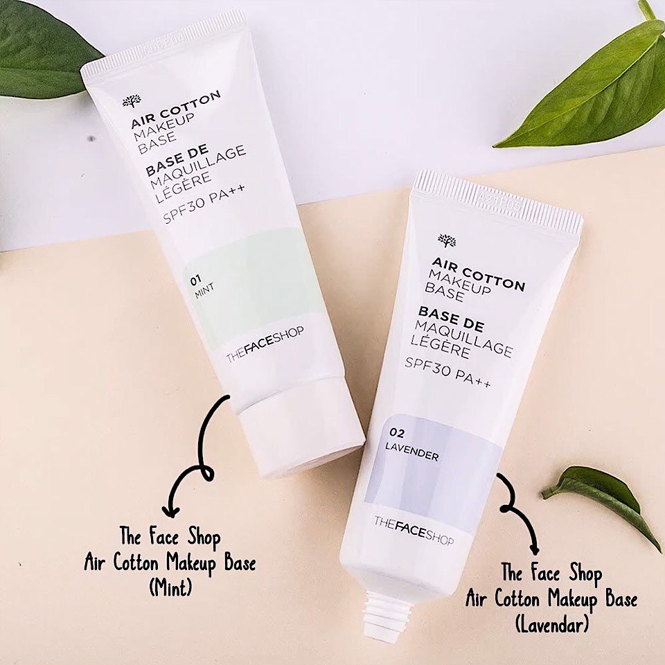 KEM LÓT AIR COTTON MAKEUP BASE THE FACE SHOP