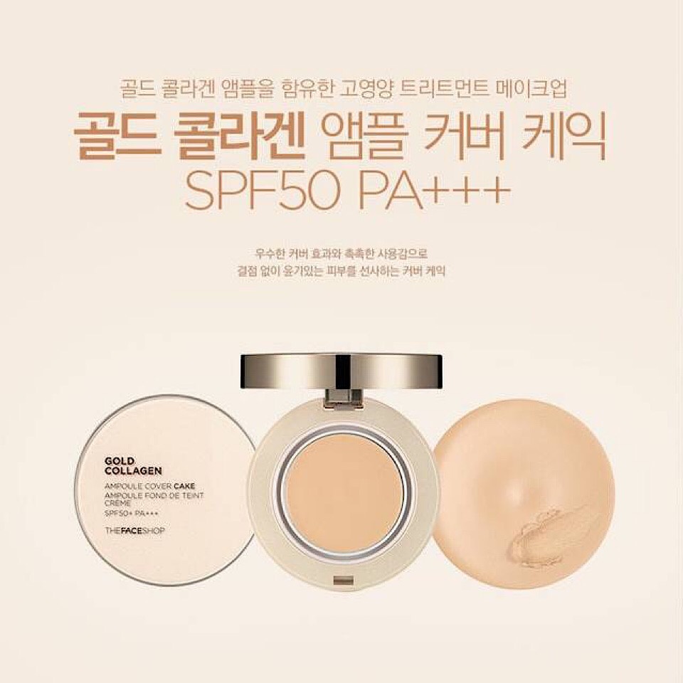 PHẤN NỀN SIÊU MỊN GOLD COLLAGEN AMPOULE COVER CAKE SPF 50 PA+++