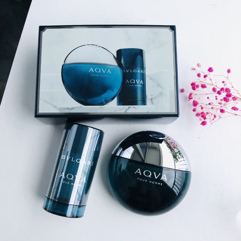  Set Nước Hoa Nam BVLGARI Aqva Pour Homme