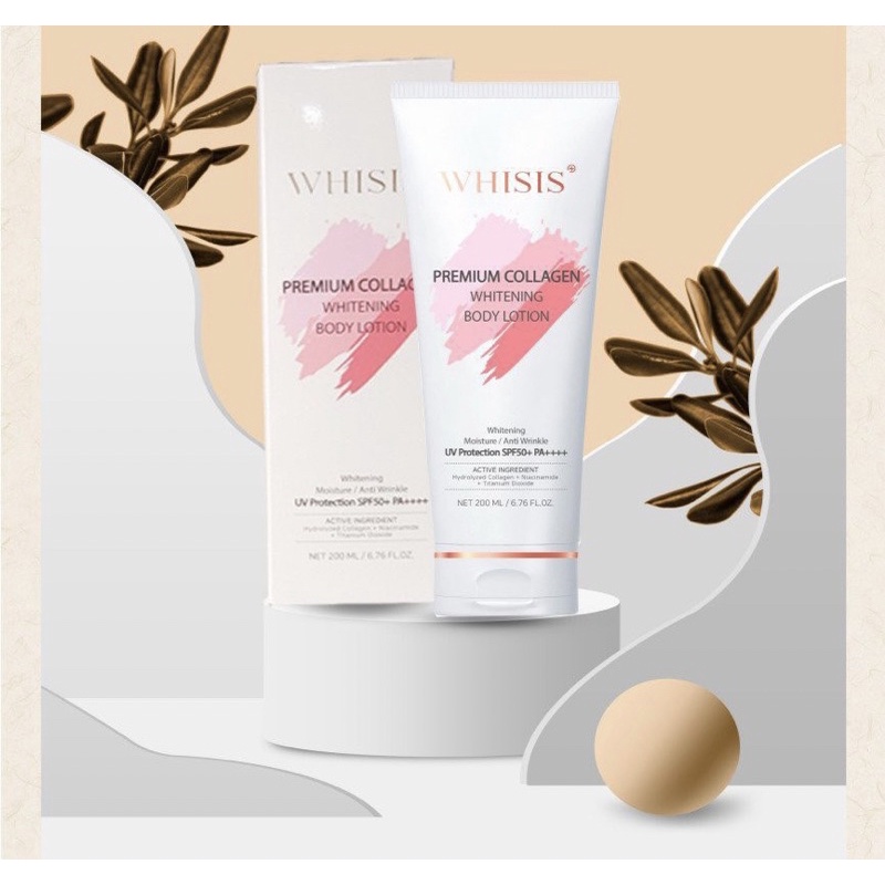 Kem dưỡng thể trắng da Whisis Premium Collagen Whitening Body Lotion