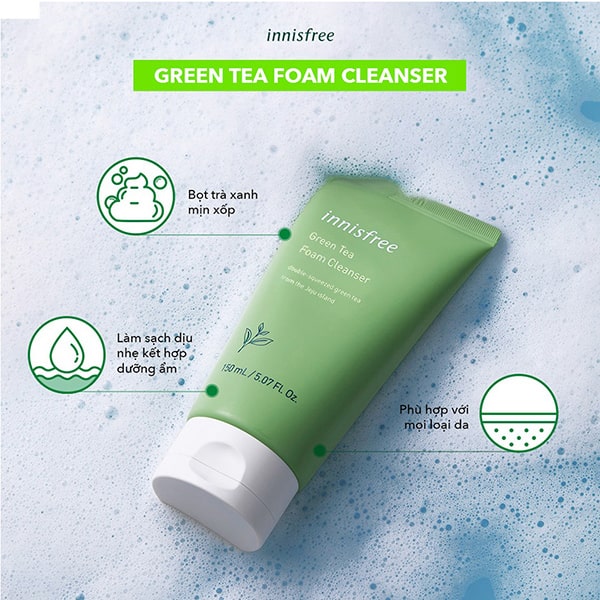 Sữa rửa mặt trà xanh innisfree