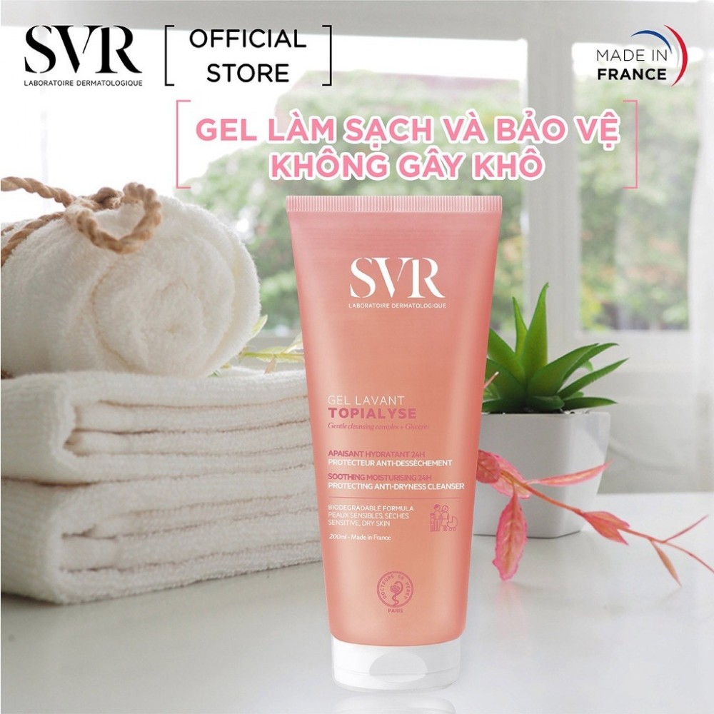 Gel rửa mặt SVR Topialyse Gel Lavant 200ml