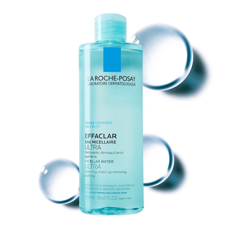 Nước Tẩy Trang Làm Sạch Sâu & Kiểm Soát Bã Nhờn Cho Da Dầu Nhạy Cảm La Roche-Posay Effaclar Micellar Water Ultra Oily Skin 400ml