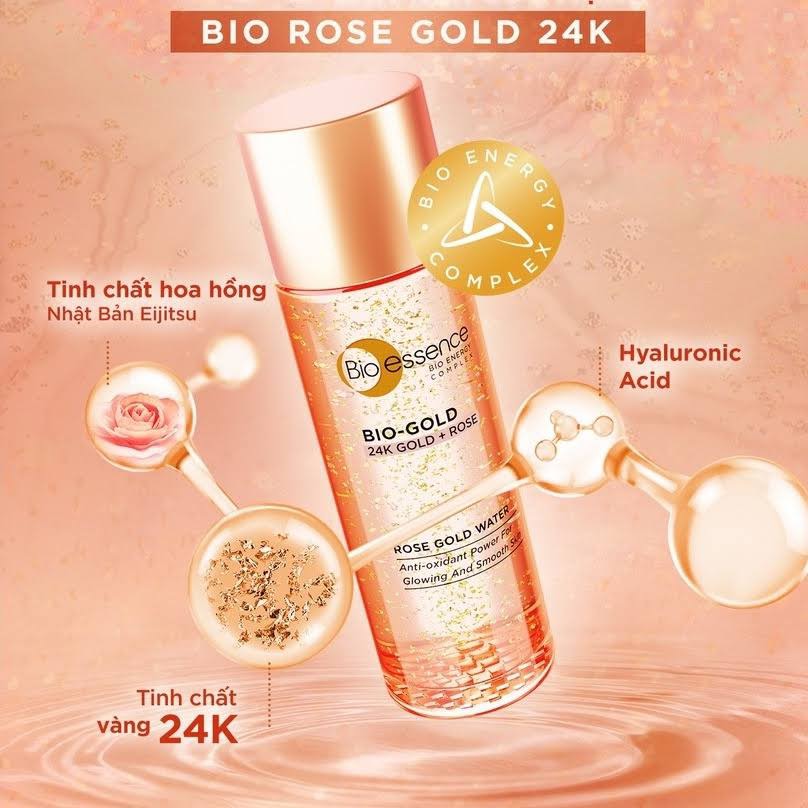 Nước Dưỡng Bio-Essence Bio-Gold Rose Gold Water Ngăn Ngừa Lão Hóa 100ml