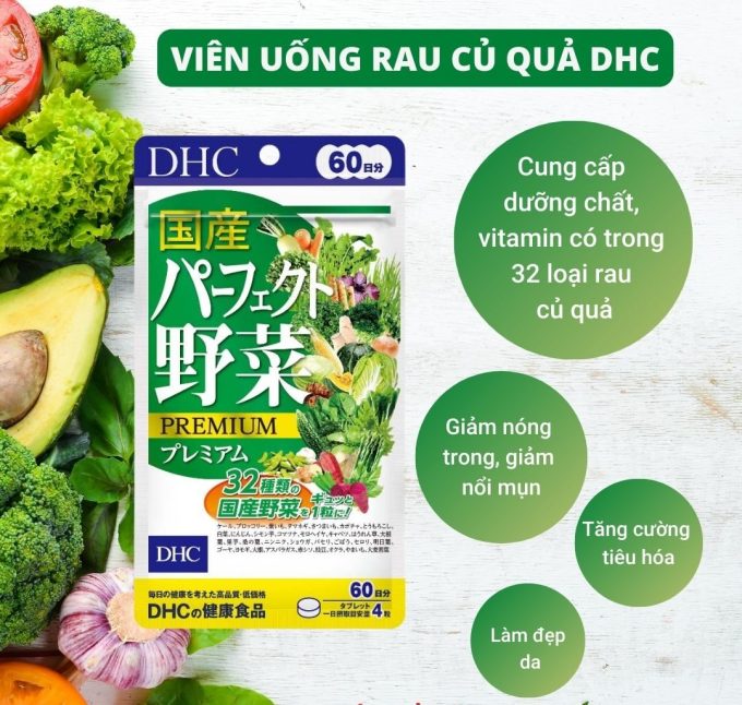 viên uóng dhc rau cu